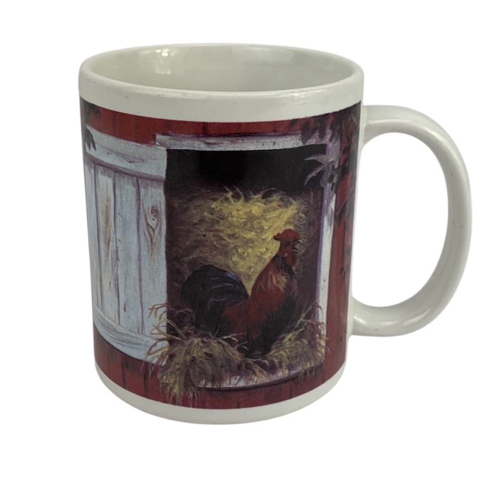 Houston Harvest Gift Products 10 Oz Red Barn And Rooster Mug